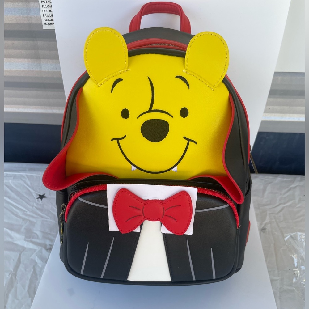 Loungefly Disney Vampire Winnie the Pooh Mini Backpack w/manufacturer flaw - Picture 7 of 13